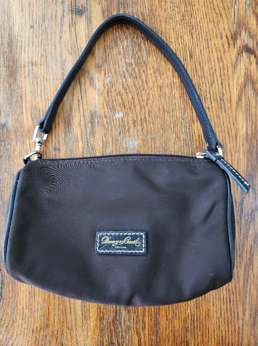 Dooney & Bourke Nylon Crossbody Wristlet Bag Bird Embroidered Vintage